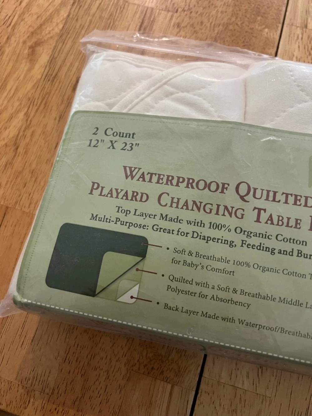 BRAND NEW Waterproof Quilted Playpad Changing Table Pads - 4 pack